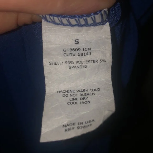 Green Envelope brand royal blue blouse Size S - Picture 5 of 5